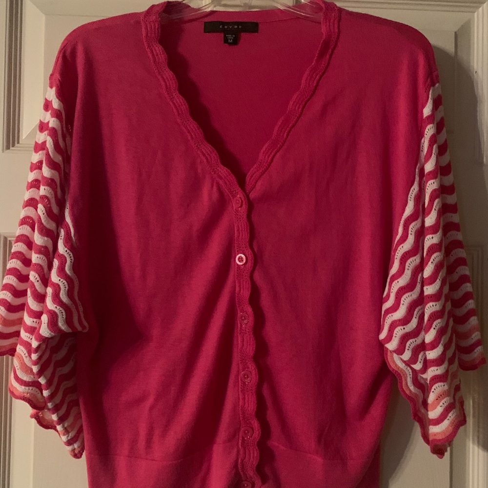 Pink Top/sweater with butterfly sleeves